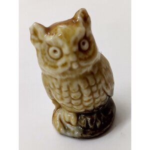 Wade Whimsies Series 2 #14 Barn Owl Mini Figurine 1972-84 Red Rose Tea